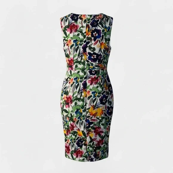 APT 9 Floral Sheath Dress Garden Party Wedding Easter Career Spring-Size 10 - Picture 3 of 9